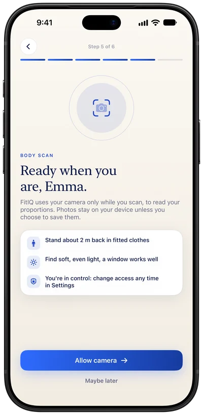 Body scan explainer: ready when you are, with tips on distance and lighting